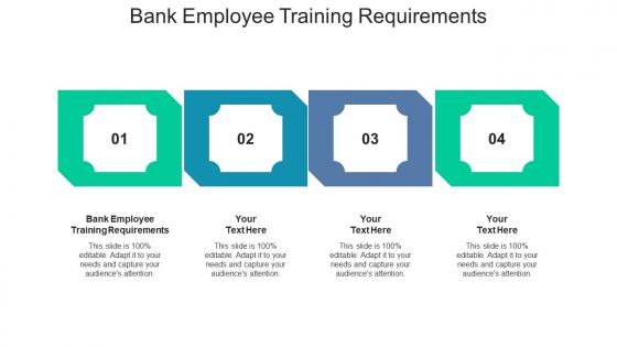 Bank employee training requirements ppt powerpoint presentation infographics example cpb
