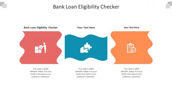 Bank loan eligibility checker ppt powerpoint presentation portfolio clipart images cpb
