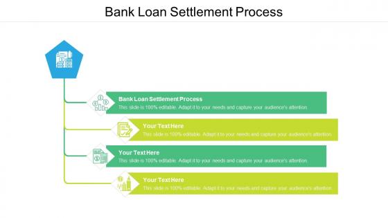 Bank loan settlement process ppt powerpoint presentation summary icons cpb