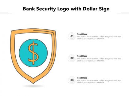 Bank security logo with dollar sign