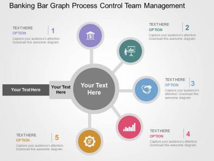 Banking bar graph process control team management flat powerpoint design