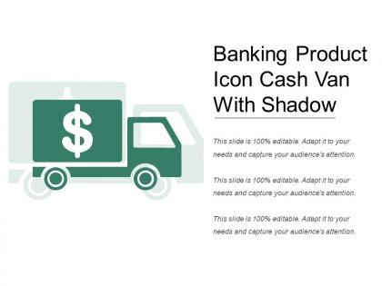 Banking product icon cash van with shadow