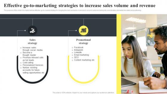 Banking Startup B Plan Effective Go To Marketing Strategies To Increase Sales Volume BP SS