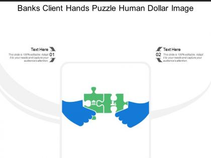 Banks client hands puzzle human dollar image