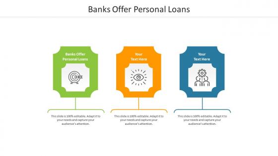 Banks offer personal loans ppt powerpoint presentation inspiration clipart images cpb