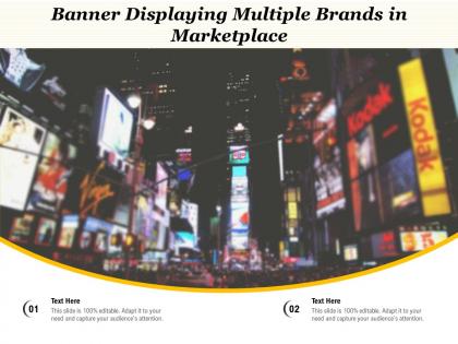 Banner displaying multiple brands in marketplace