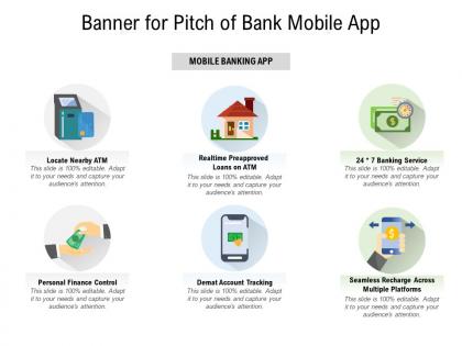 Banner for pitch of bank mobile app