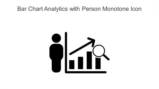 Bar Chart Analytics With Person Monotone Icon In Powerpoint Pptx Png And Editable Eps Format