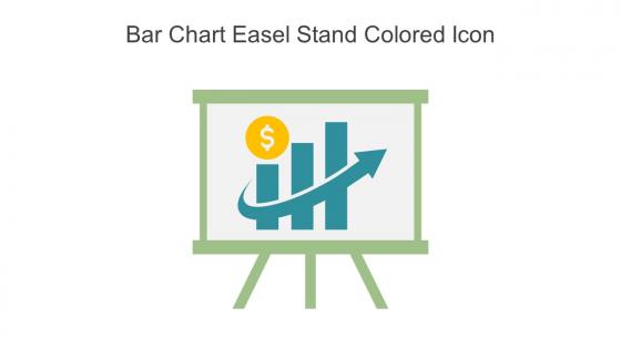 Bar Chart Easel Stand Colored Icon In Powerpoint Pptx Png And Editable Eps Format