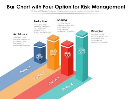 Bar chart with four option for risk management