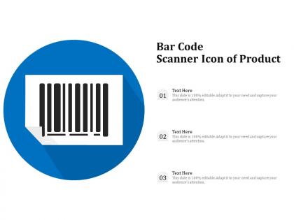 Bar code scanner icon of product
