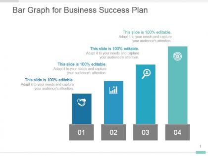 Bar graph for business success plan presentation diagram