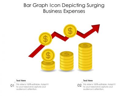 Bar graph icon depicting surging business expenses