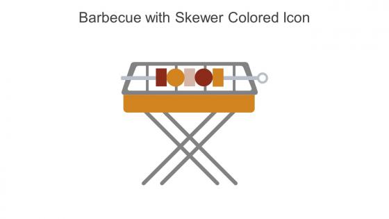 Barbecue With Skewer Colored Icon In Powerpoint Pptx Png And Editable Eps Format