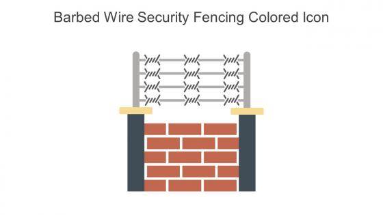 Barbed Wire Security Fencing Colored Icon In Powerpoint Pptx Png And Editable Eps Format