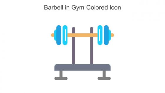 Barbell In Gym Colored Icon In Powerpoint Pptx Png And Editable Eps Format