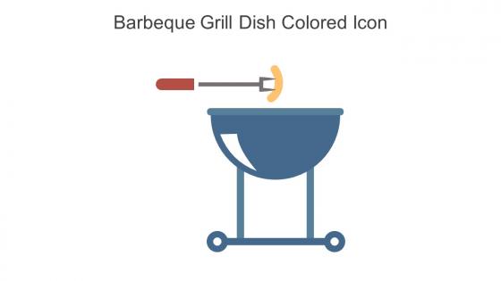 Barbeque Grill Dish Colored Icon In Powerpoint Pptx Png And Editable Eps Format