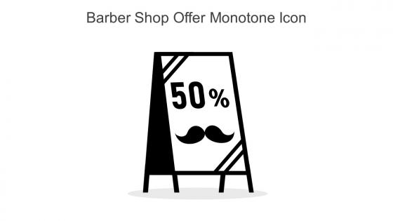 Barber Shop Offer Monotone Icon In Powerpoint Pptx Png And Editable Eps Format