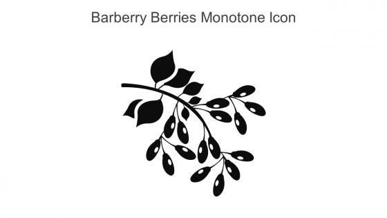 Barberry Berries Monotone Icon In Powerpoint Pptx Png And Editable Eps Format