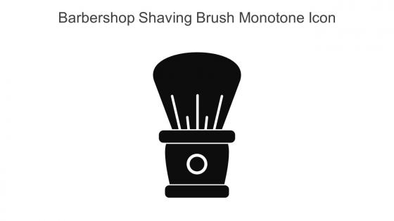 Barbershop Shaving Brush Monotone Icon In Powerpoint Pptx Png And Editable Eps Format