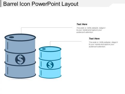 Barrel icon powerpoint layout