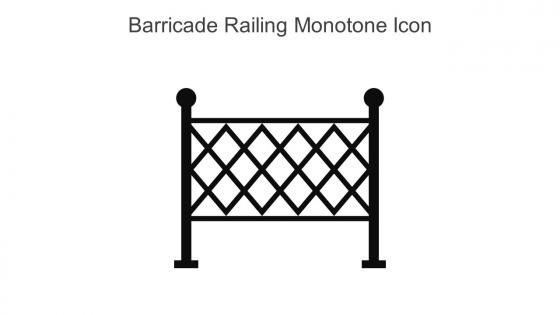 Barricade Railing Monotone Icon In Powerpoint Pptx Png And Editable Eps Format