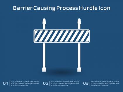 Barrier causing process hurdle icon