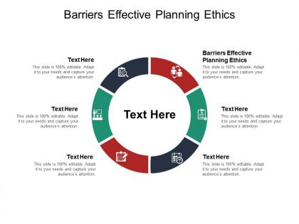 Barriers effective planning ethics ppt powerpoint presentation layouts deck cpb