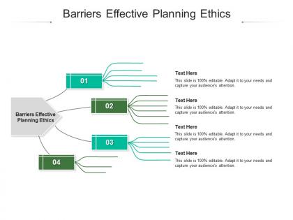 Barriers effective planning ethics ppt powerpoint presentation slides picture cpb
