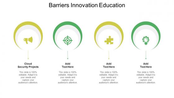 Barriers Innovation Education In Powerpoint And Google Slides Cpb