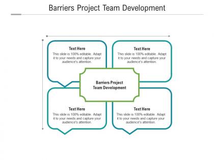 Barriers project team development ppt powerpoint presentation outline maker cpb
