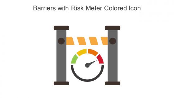 Barriers With Risk Meter Colored Icon In Powerpoint Pptx Png And Editable Eps Format