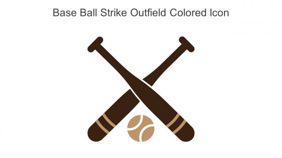 Base Ball Strike Outfield Colored Icon In Powerpoint Pptx Png And Editable Eps Format