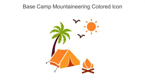 Base Camp Mountaineering Colored Icon In Powerpoint Pptx Png And Editable Eps Format