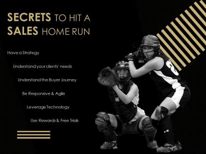 Baseball And Home Run In Business Sales Growth Secrets Strategic Planning