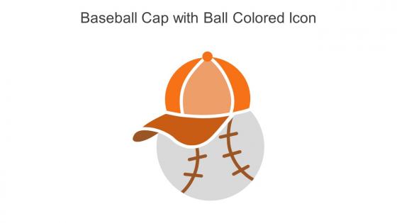 Baseball Cap With Ball Colored Icon In Powerpoint Pptx Png And Editable Eps Format