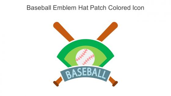 Baseball Emblem Hat Patch Colored Icon In Powerpoint Pptx Png And Editable Eps Format