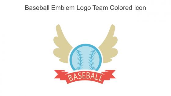 Baseball Emblem Logo Team Colored Icon In Powerpoint Pptx Png And Editable Eps Format