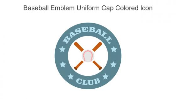 Baseball Emblem Uniform Cap Colored Icon In Powerpoint Pptx Png And Editable Eps Format