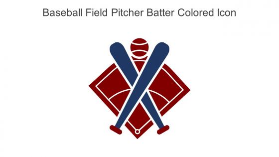 Baseball Field Pitcher Batter Colored Icon In Powerpoint Pptx Png And Editable Eps Format