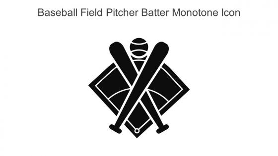 Baseball Field Pitcher Batter Monotone Icon In Powerpoint Pptx Png And Editable Eps Format