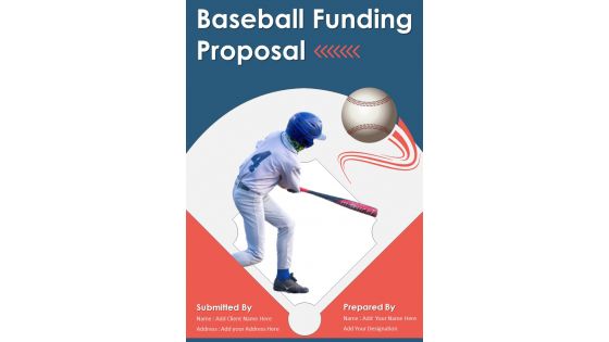 Baseball Funding Proposal One Pager Sample Example Document