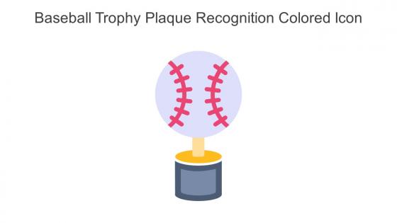 Baseball Trophy Plaque Recognition Colored Icon In Powerpoint Pptx Png And Editable Eps Format