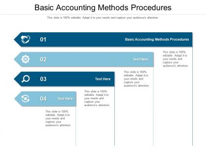 Basic accounting methods procedures ppt powerpoint summary portrait cpb