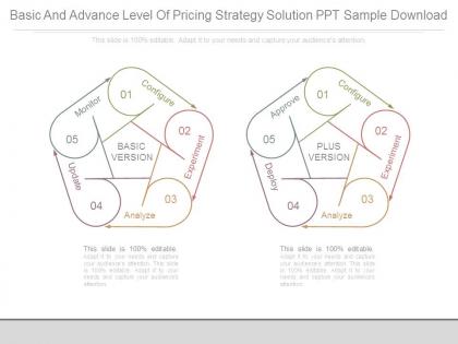 Basic and advance level of pricing strategy solution ppt sample download