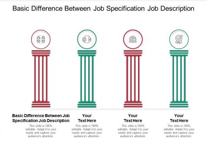 Basic difference between job specification job description ppt powerpoint presentation portfolio deck cpb