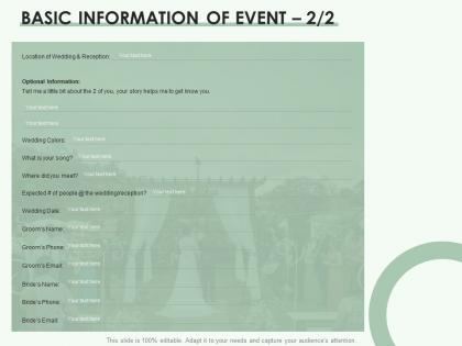 Basic information of event marketing ppt powerpoint presentation infographics outfit