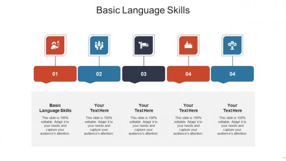 Basic language skills ppt powerpoint presentation icon example cpb