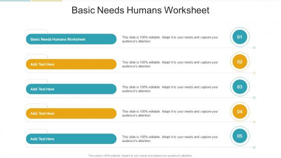 Basic Needs Humans Worksheet In Powerpoint And Google Slides Cpb