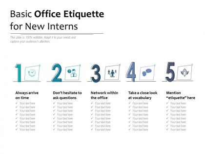 Basic office etiquette for new interns